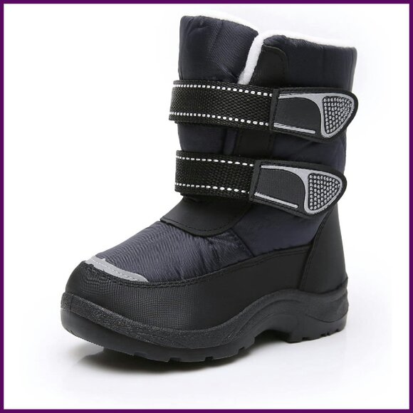 Kids Waterproof Snow Boots Slip Resistant Cold Weather Winter Boots